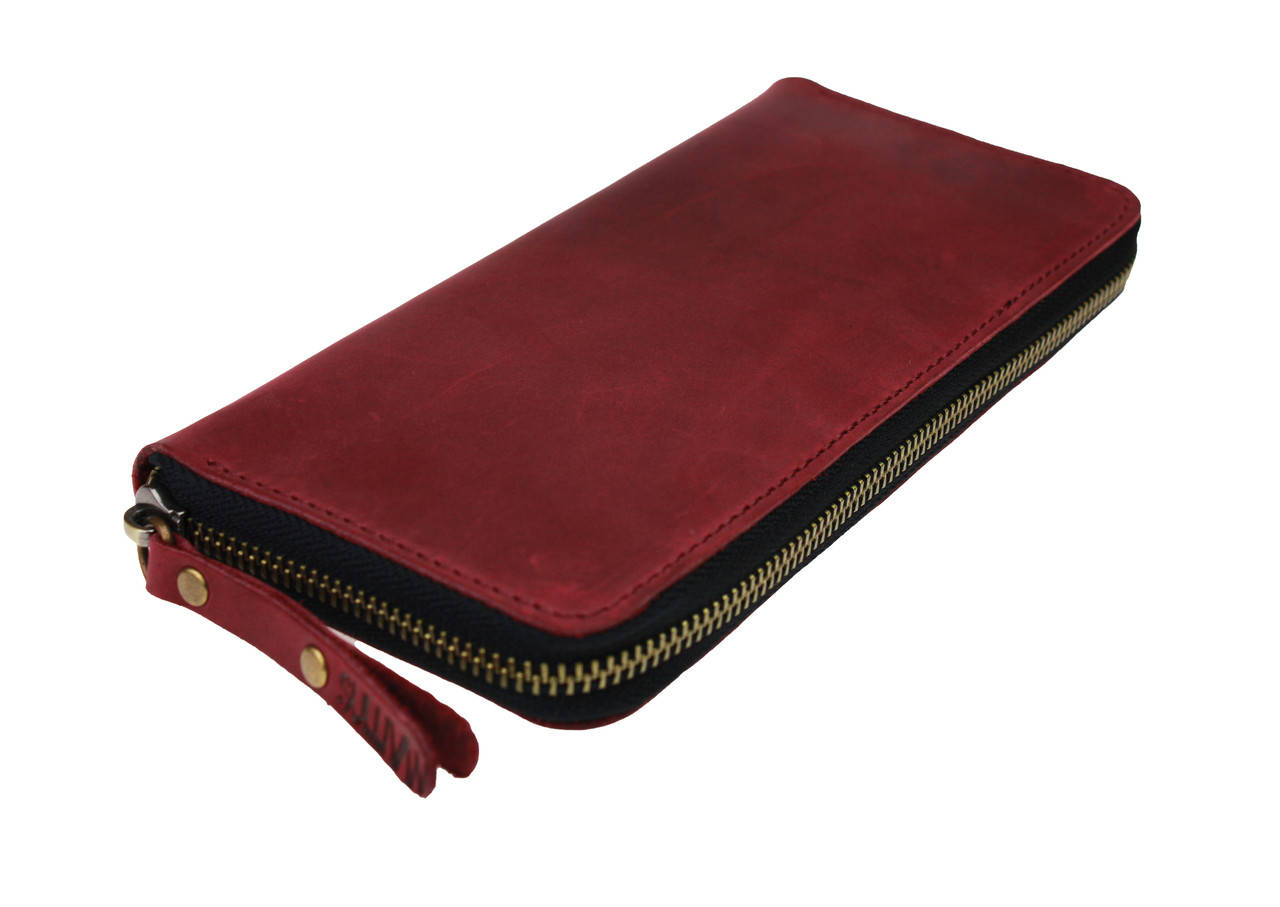 

Кошелек женский кожаный клатч большой travel SULLIVAN kgb85-3(19.5) марсала