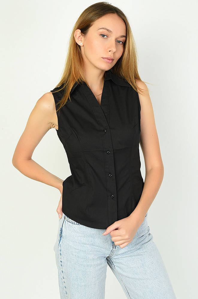 

Рубашка женская черная AAA 134752M, Черный