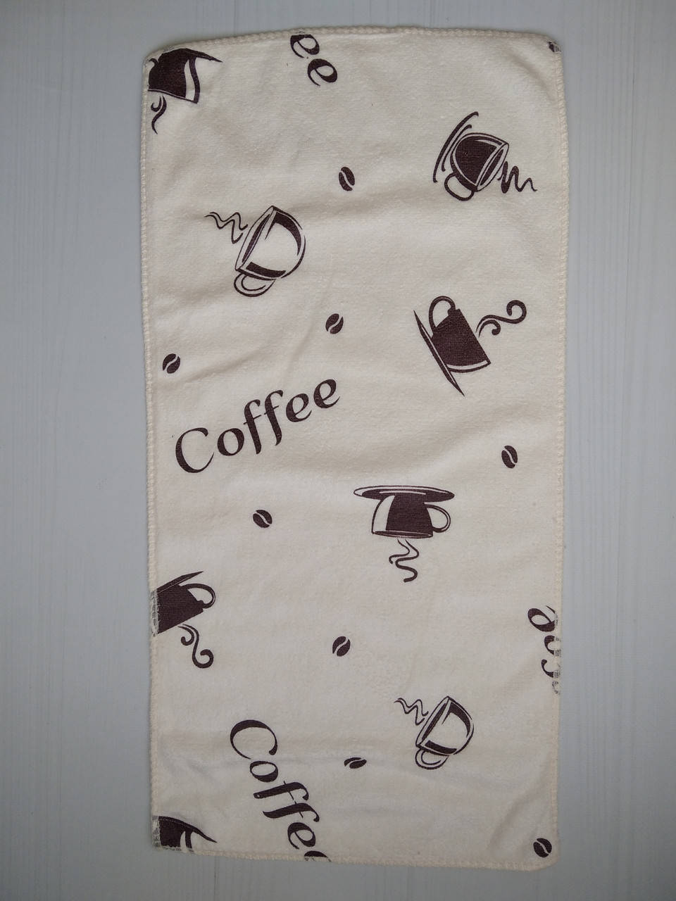 

Полотенце кухонное Coffee микрофибра молочный 46*25