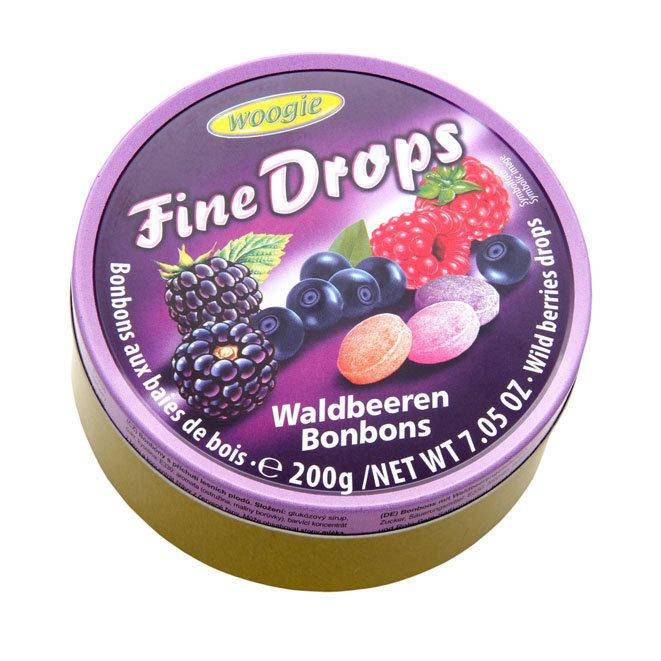 

Леденцы Woogie Fine Drops waldbeeren bonbons лесные ягоды, 200 гр.