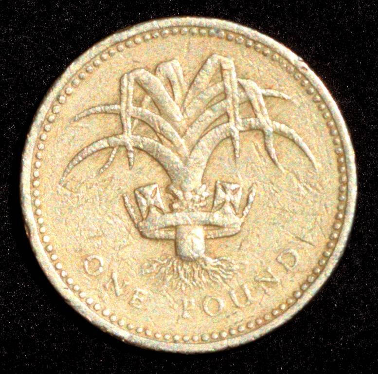 

Монета Великобритании 1 фунт 1990 г.