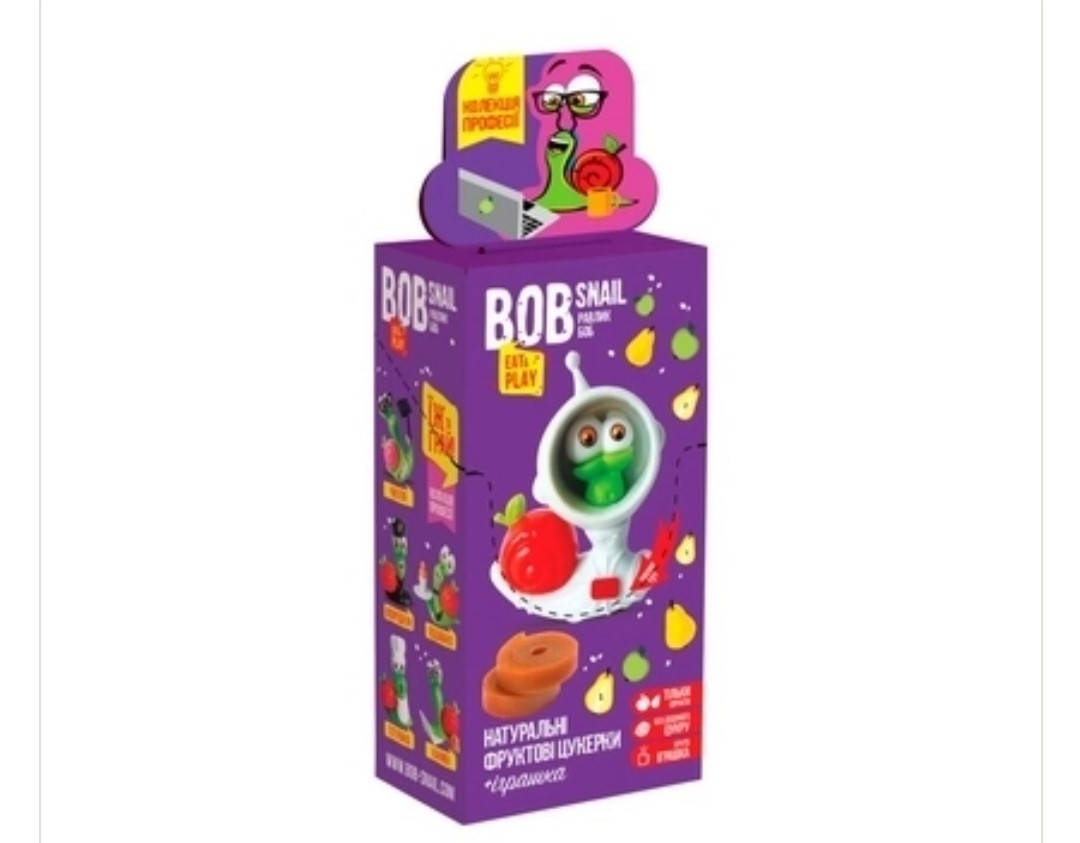 

Натуральные конфеты Bob Snail (Боб снейл) Яблоко-Груша, 20 г + игрушка