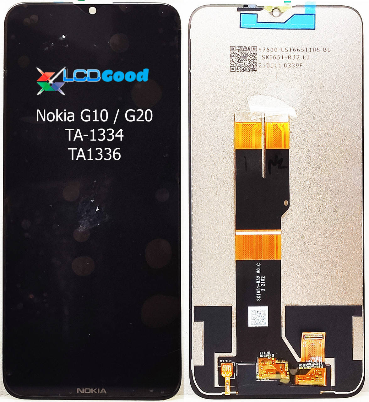 

Модуль ( дисплей + сенсор ) Nokia G10 / G20 TA-1334 ta-1336 чорний, Черный