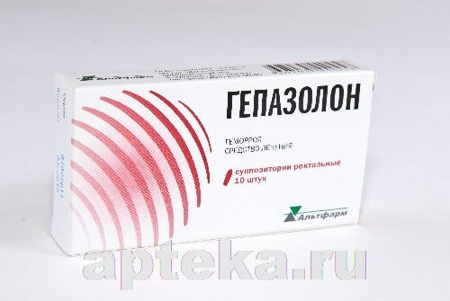 

АЛЬТФАРМ Гепазолон n10 ⭐ супп рект Гепазолон n10 супп рект