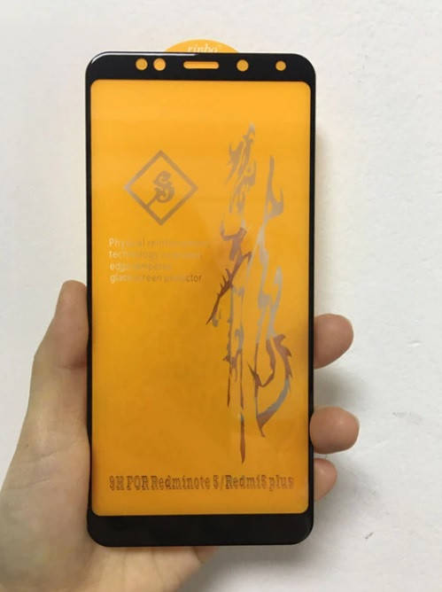 

Защитное стекло 6D ПОЛНЫЙ КЛЕЙ для Xiaomi Redmi 5 Plus черное 9H на весь экран противоударное, Черный