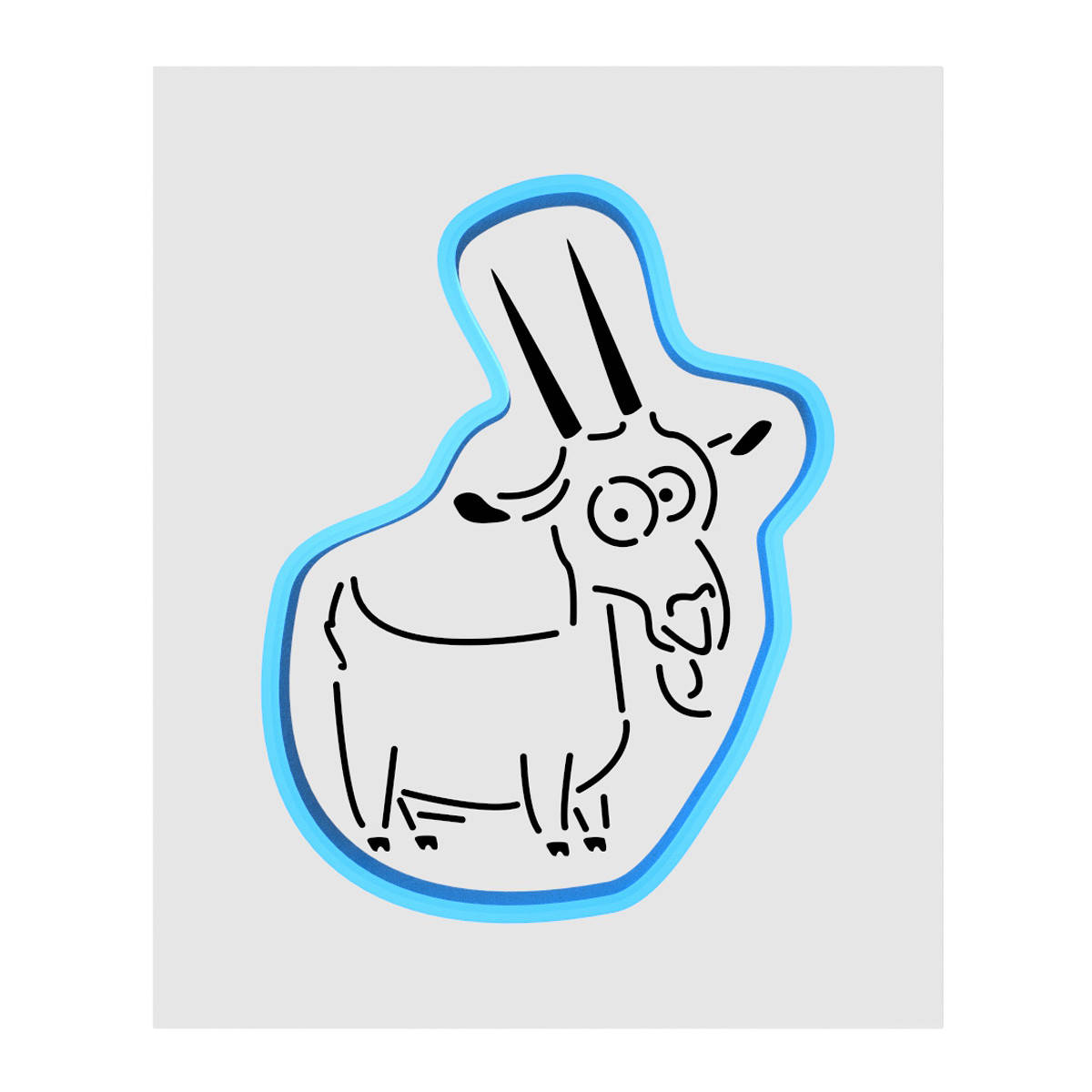 

Синий трактор "Козел" вырубка с трафаретом 10*7,5 см (TR-2)