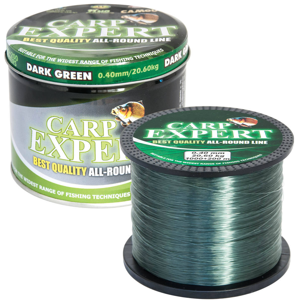 

Леска Carp Expert Dark Green 0.30 мм. 1200 м., Зелёный