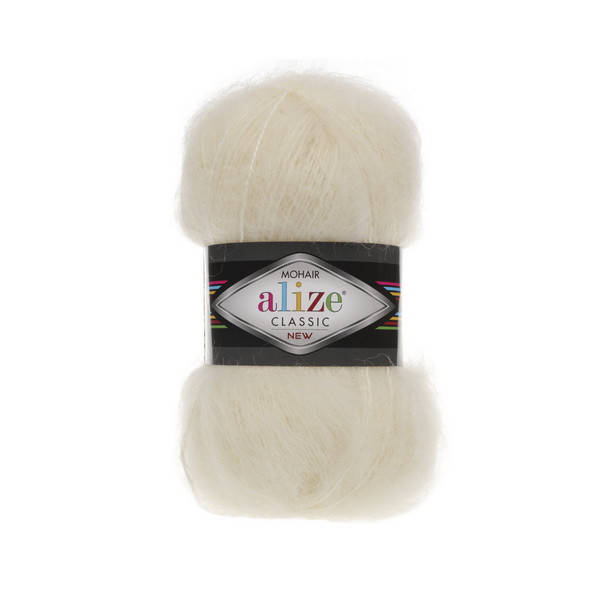 

1 Пряжа Alize Mohair Classic New кремовый