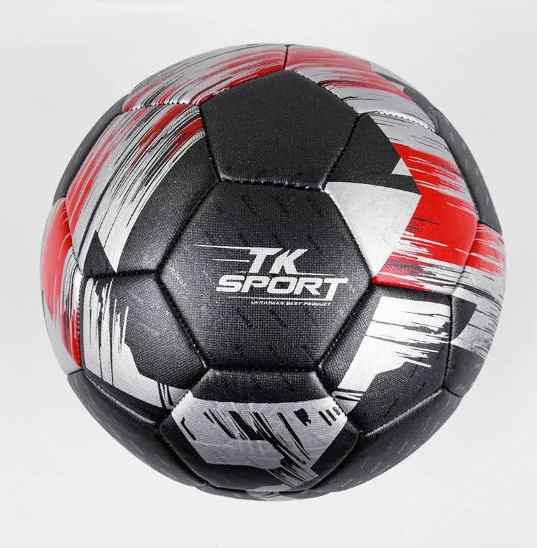 

Мяч футбольный TK Sport №5 370 грамм Черно-серый (C 44449/3)