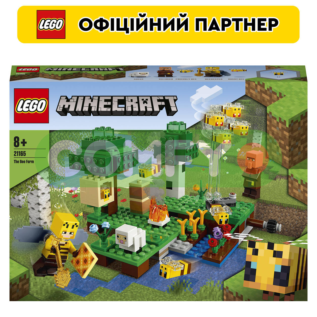 

Конструктор ЛЕГО LEGO Minecraft Пчелиная ферма (21165), Разные цвета
