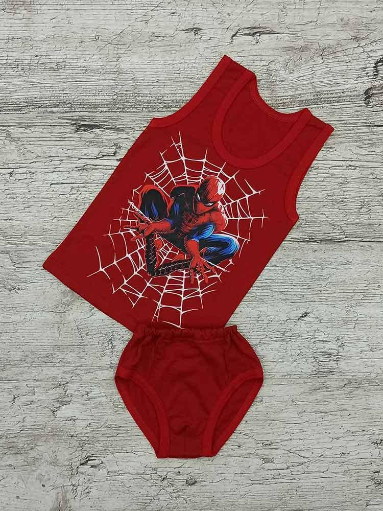 

Комплект майка трусы для мальчиков красные Spider-Man 00738, Красный