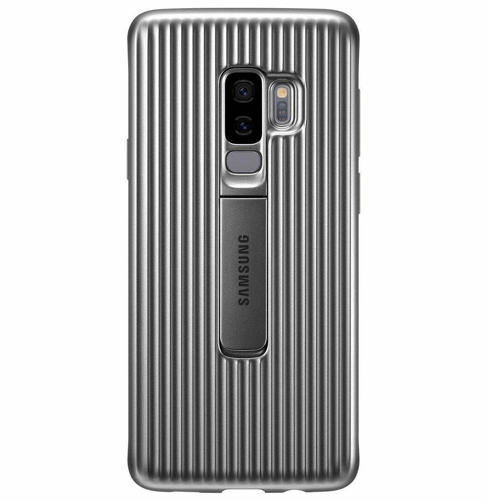 

Оригинальный Чехол Samsung Protective Standing Cover Silver для Galaxy S9 Plus SM-G965, Серый