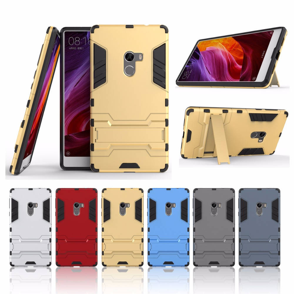 

PC + TPU чехол Metal Armor для Xiaomi Mi Mix (6 цветов) темно серый