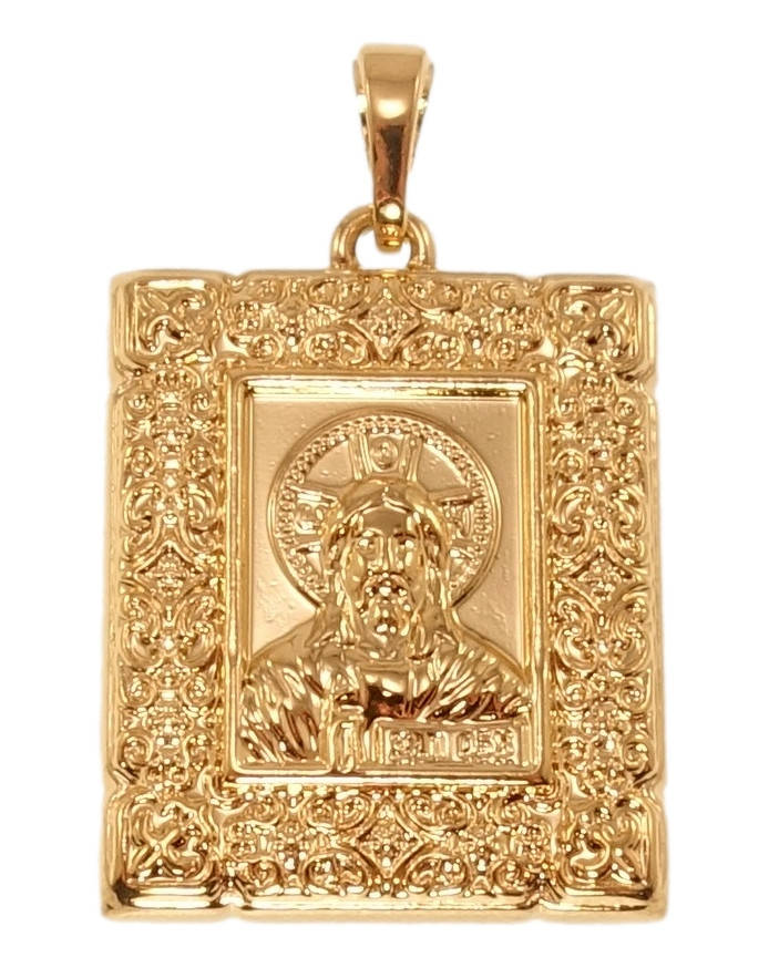 

Кулон Xuping Позолота 18K "Тисненная Ладанка Спаситель"