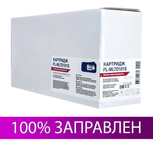 

Картридж Samsung MLT-D101S, Black, ML-2160/2165/2168, SCX-3400/3405, SF-760P, ресурс 1500 листов (FL-MLTD101S)