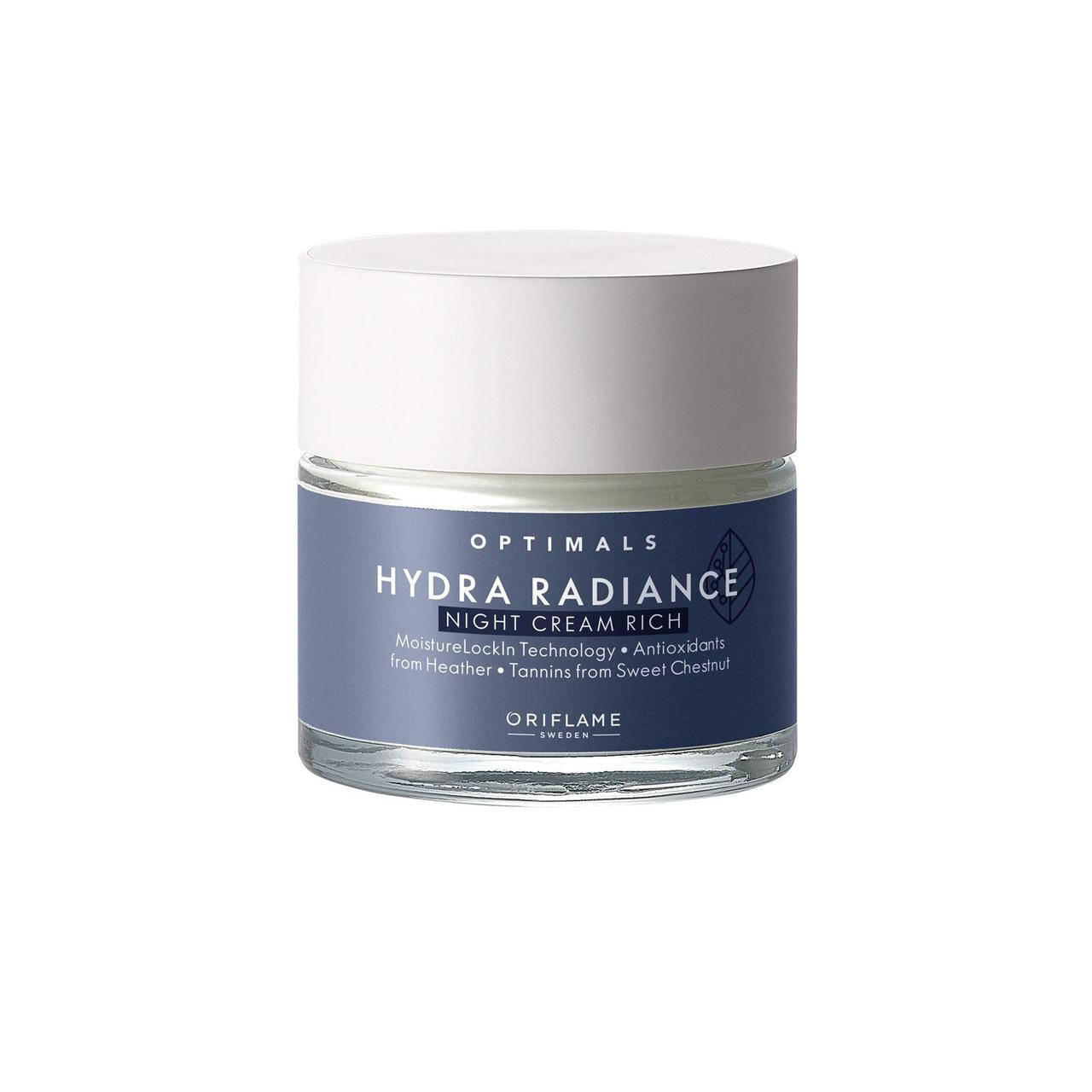 

Увлажняющий ночной крем для сухой кожи Optimals Hydra Radiance от Орифлейм