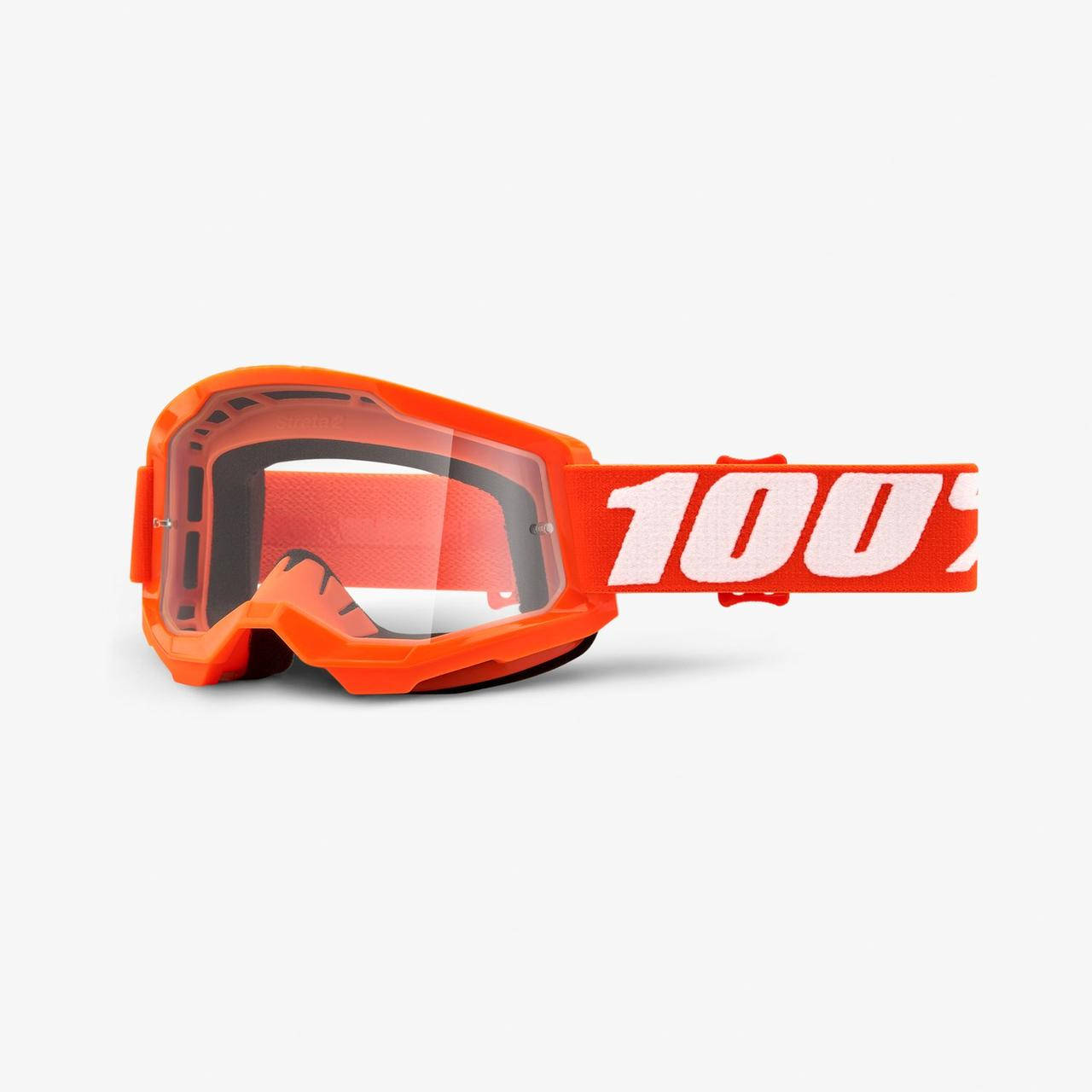 

Мотоочки 100% STRATA Goggle II Orange - Clear Lens
