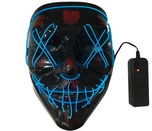 

Неоновая маска Purge Mask Судная ночь (голубой) Aurora