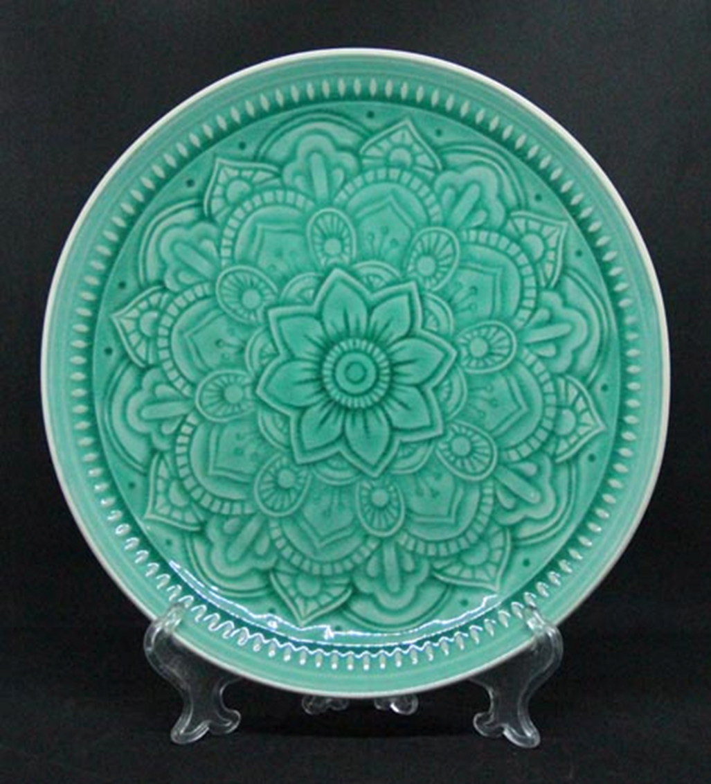 

Тарелка Зеленая Амфитрита керамика диаметр 27 см керамическая тарелка, Зелёный