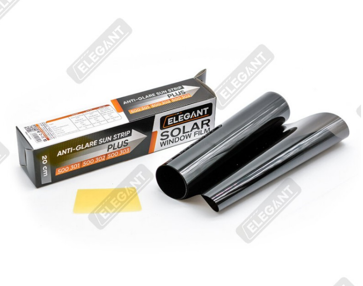 

Пленка Elegant на лобовое стекло Dark Black 0,20*1,50 EL 500 301, Черный
