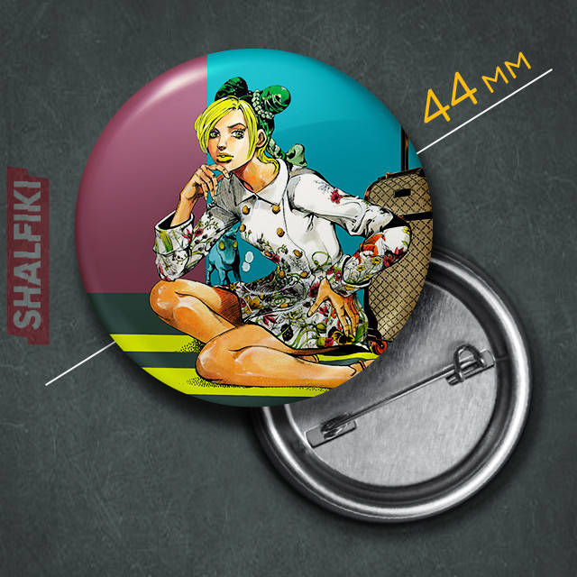 

"Джолин Куджо (Невероятные приключения ДжоДжо)" значок круглый на булавке Ø44 мм