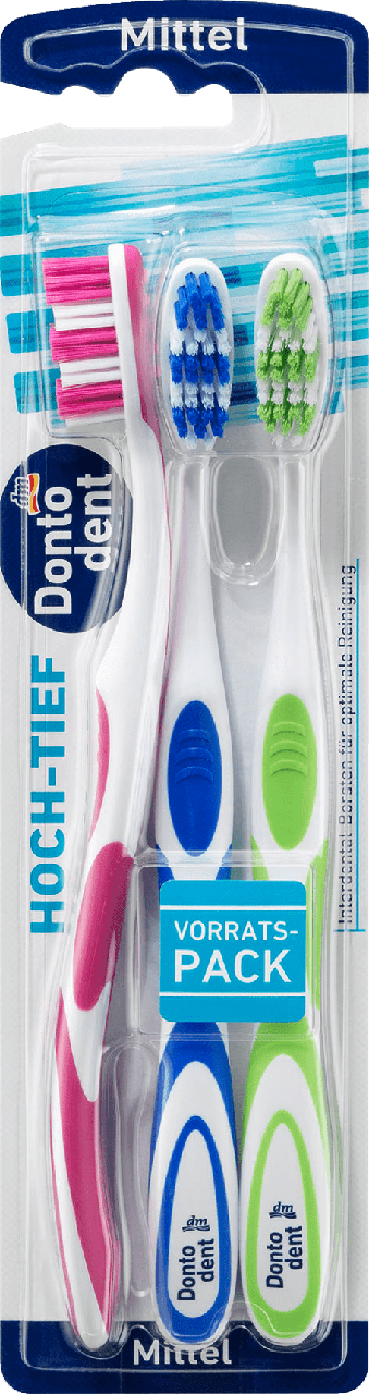 

Зубная щетка Dontodent Mittel, 3 шт.