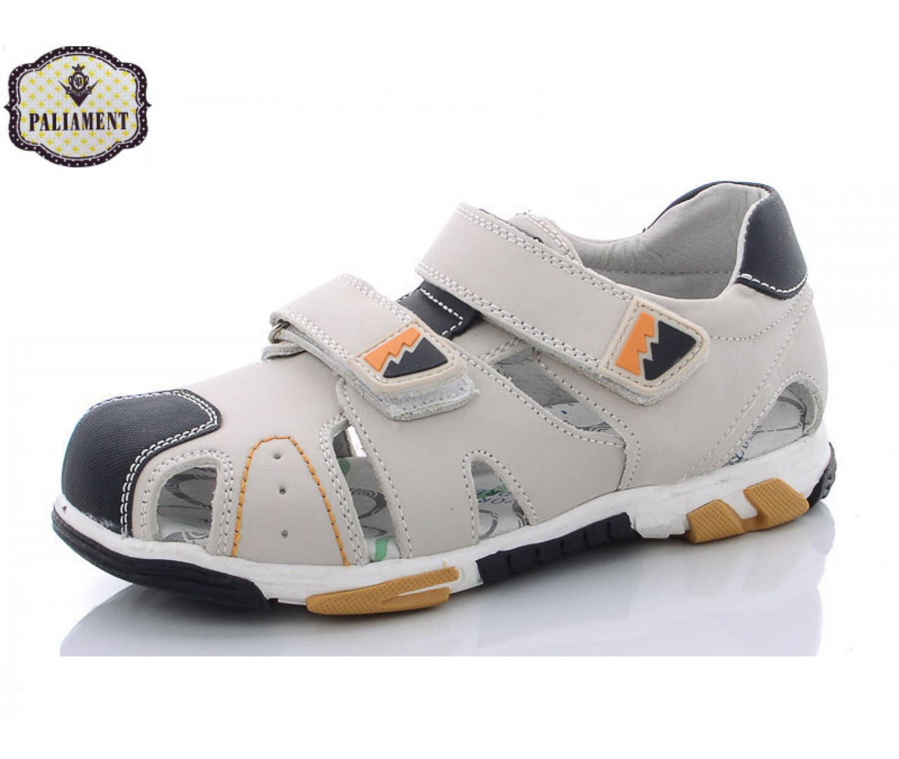 

Босоножки кожаные на мальчика бежевые рр. 33 - 35, Бежевый