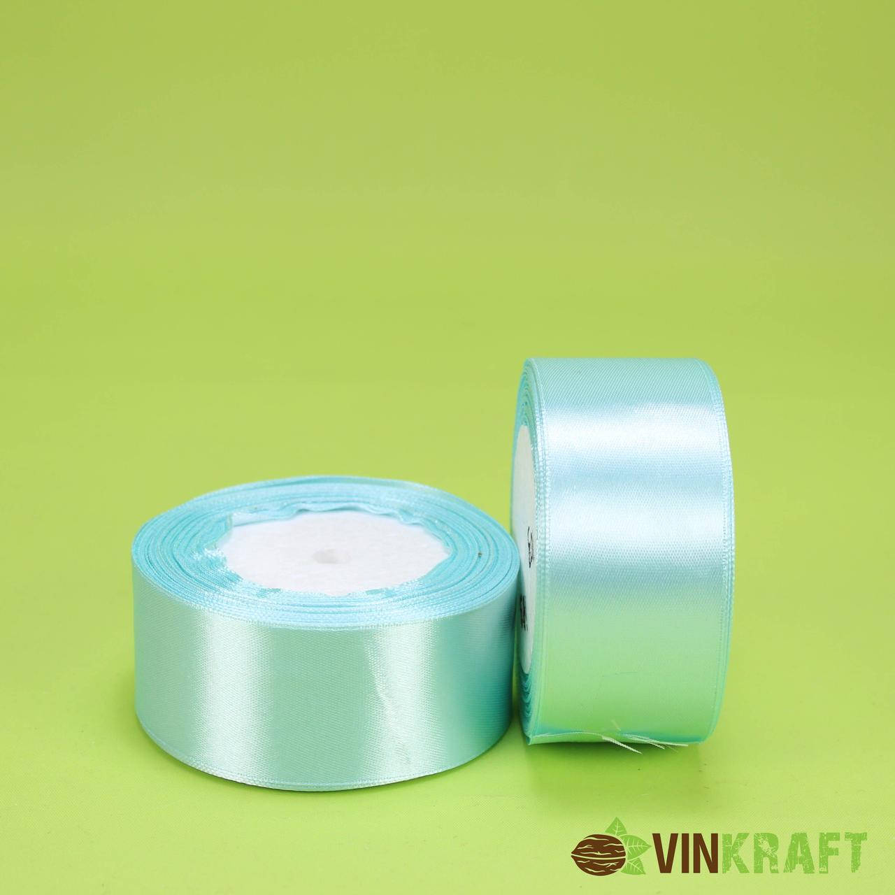 

Лента атласная 4 см (23 м) нежно-голубая, Голубой