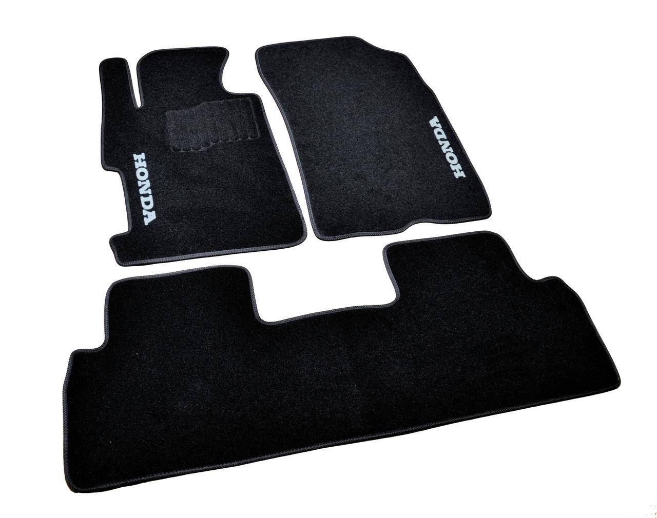 

Коврики в салон ворсовые для Honda Civic (2006-2011) SD 4D/Хонда Цивик Седан /Чёрные, кт. 3шт, Черный