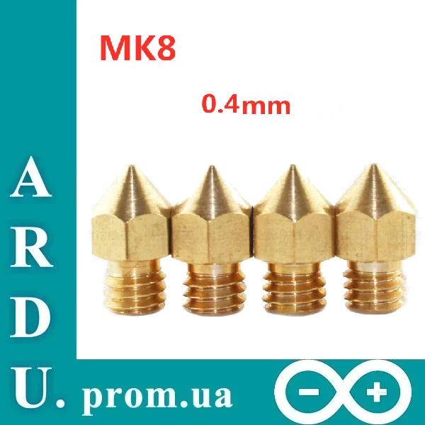 

Сопло MK8 MK9 под 1.75мм нить для 3D-принтера (0.4 мм) [#X-4]