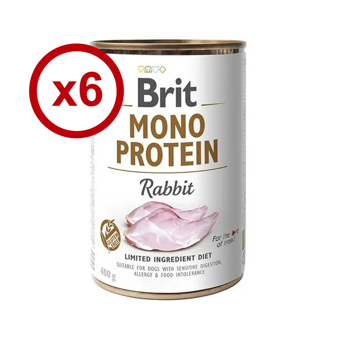 

Brit Mono Protein 400 г * 6 шт консерва для собак (кролик)