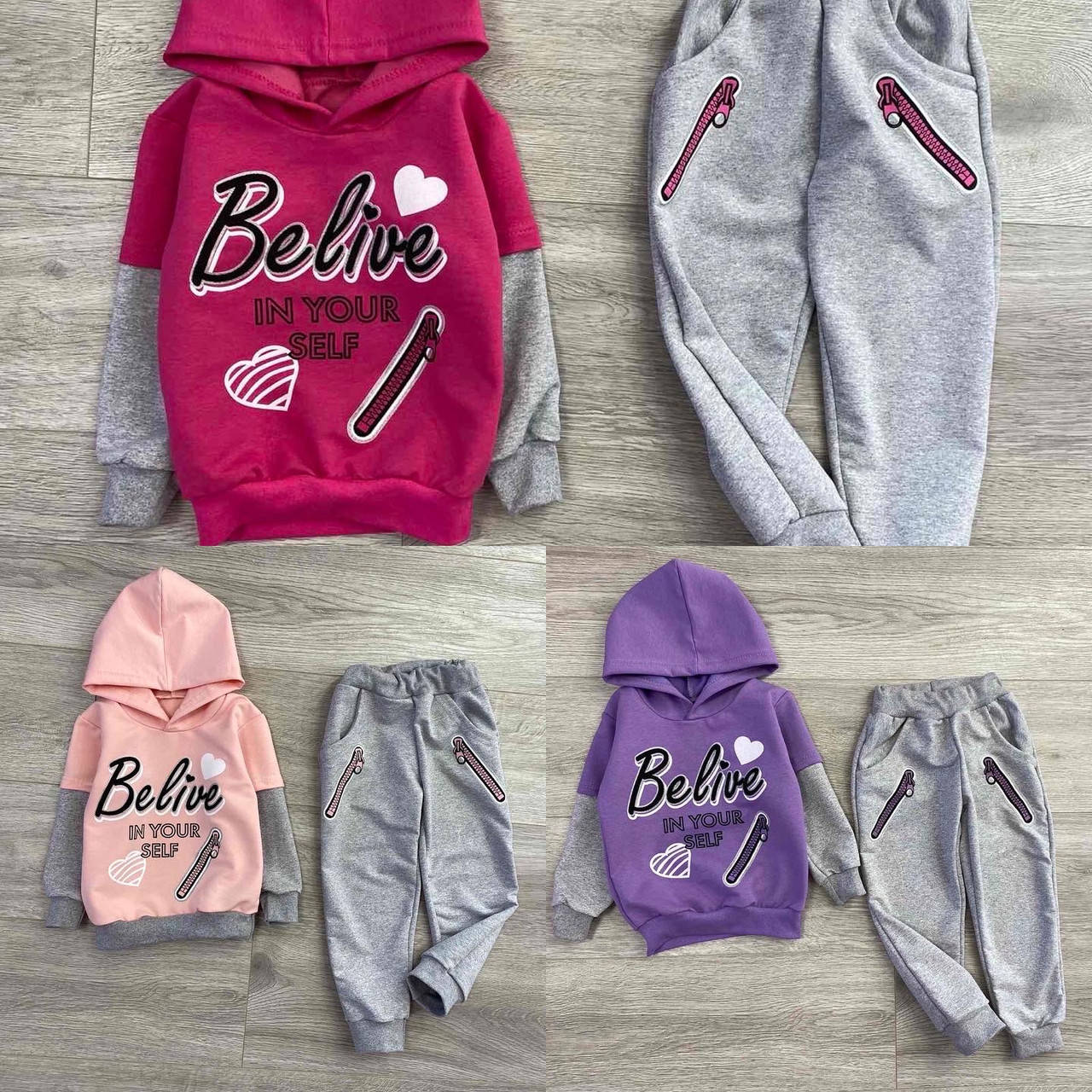 

Яркий костюм для девочки 5-6 лет, 110-116, Розовый