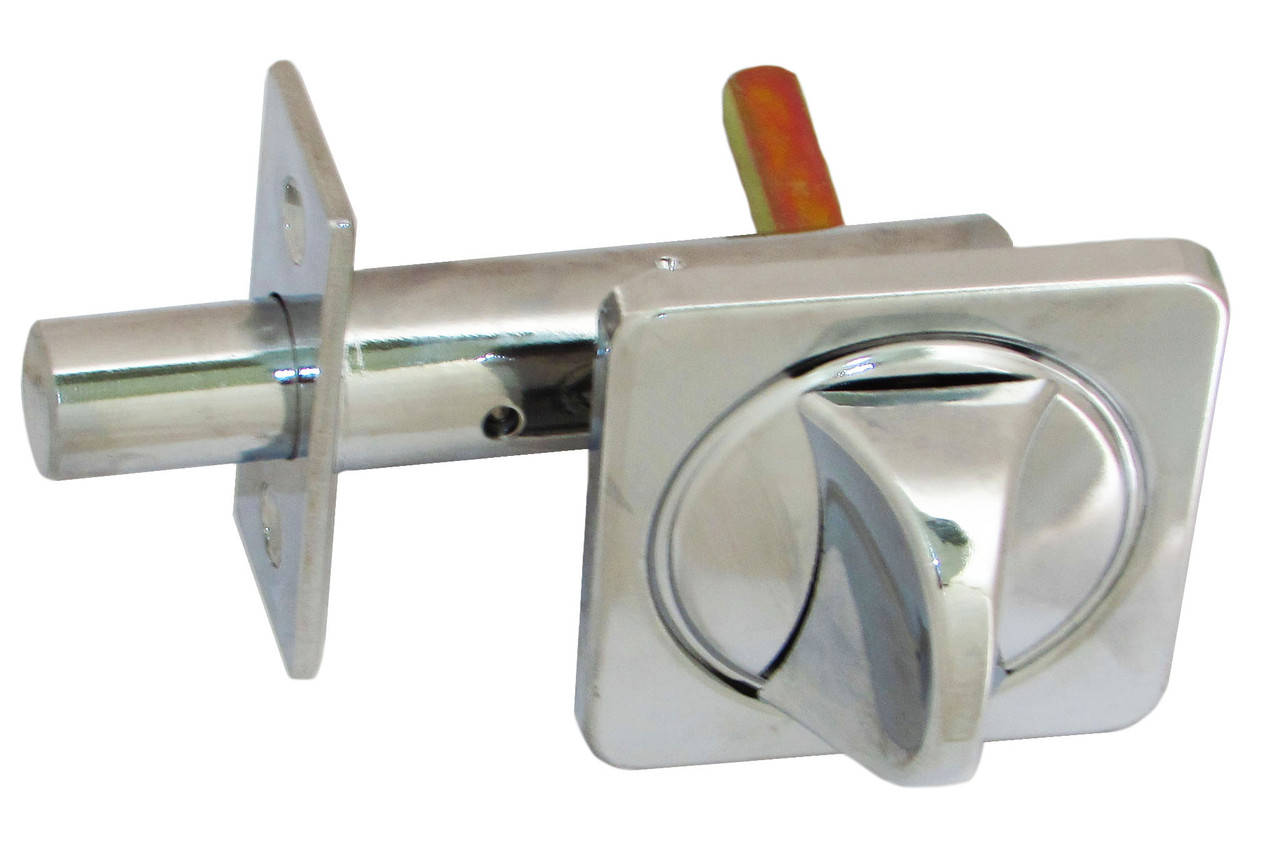 

Задвижка для входных дверей квадратная 10-256 (с поворотником)