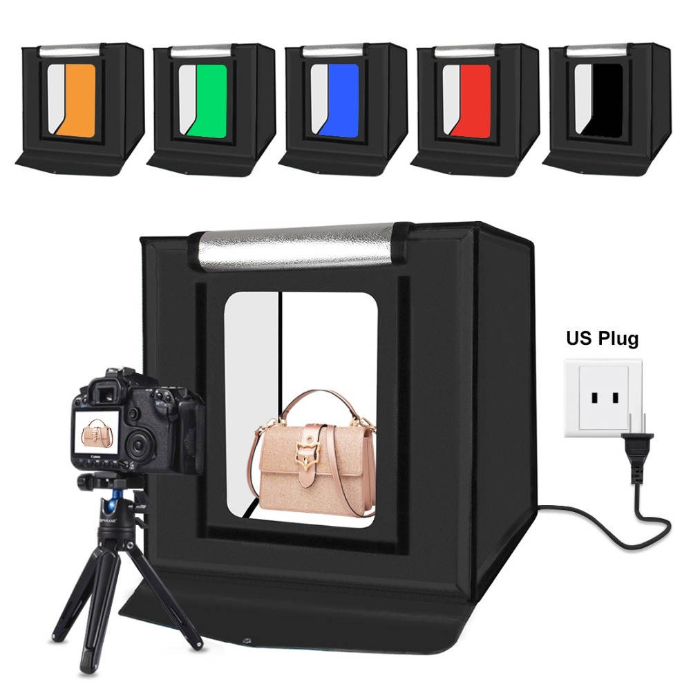 

Фотобокс лайткуб Puluz для предметной съемки 40x40x40см + 5 фонов
