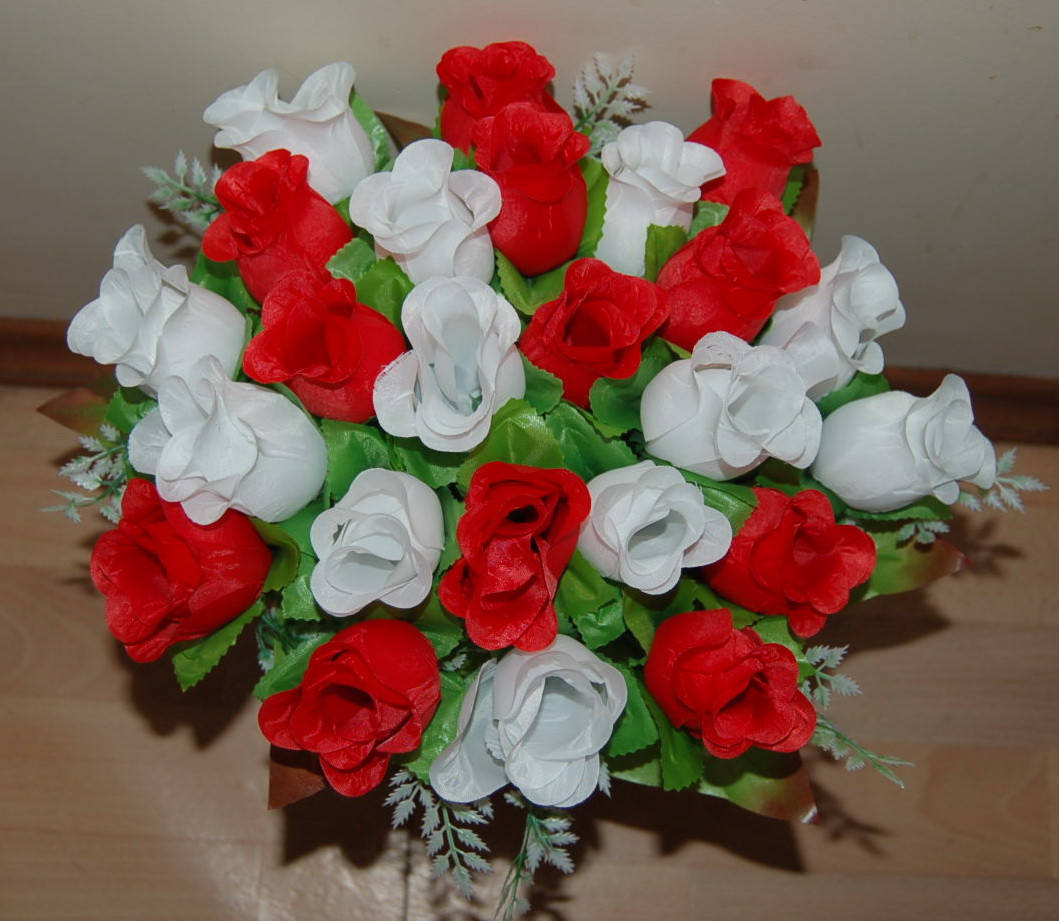 

М-549 Букет роз "Диана микс" 24 головы 40х8 см