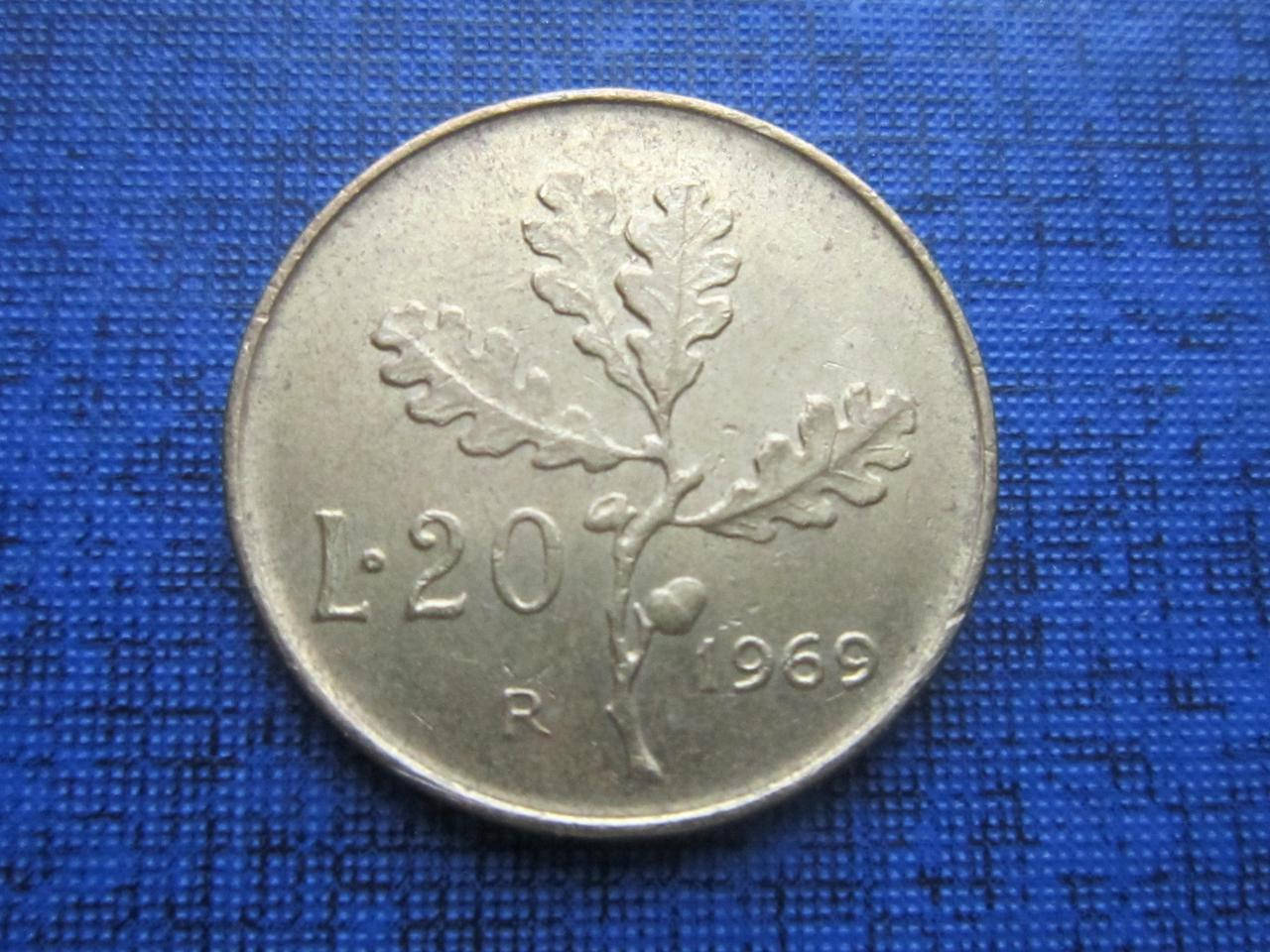 

Монета 20 лир Италия 1969 1957 1979 1982 четыре года цена за 1 монету