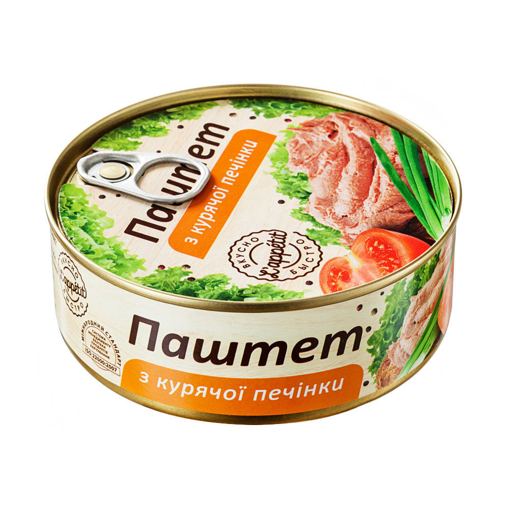 

Паштет L'appetit из куриной печени 240 г (4820177070066)