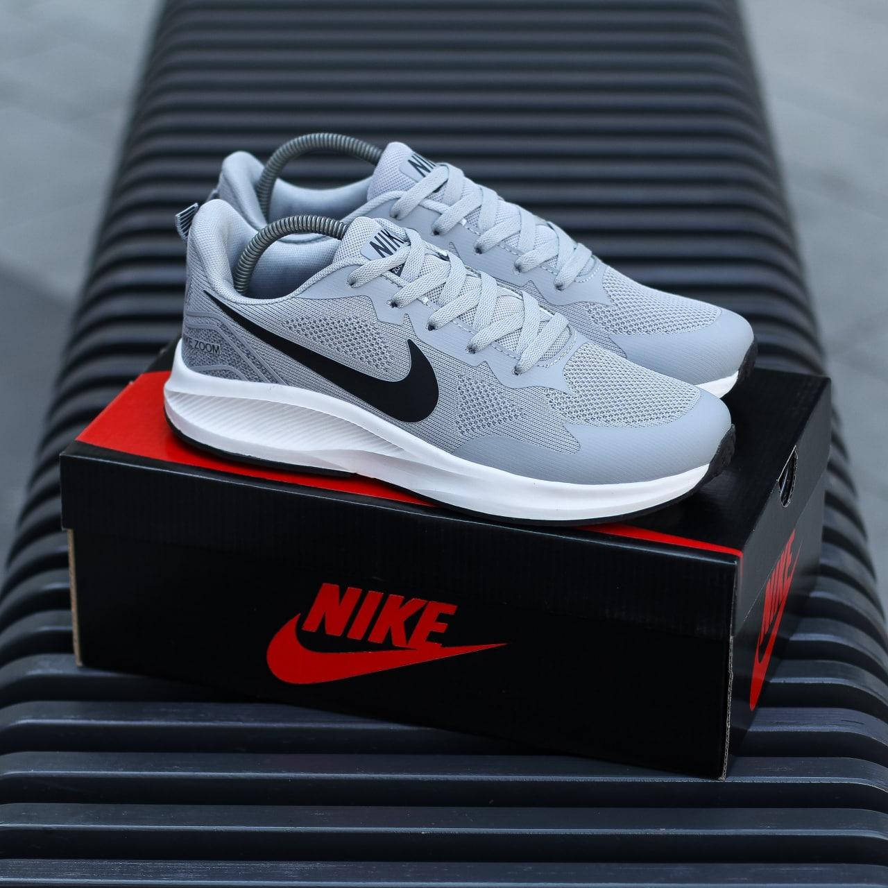 

Мужские кроссовки летние Nike Zoom X серые кросы найк зум, Серый