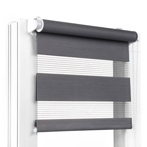 

Рулонна штора/Тканинні ролети День - Ніч, Ролета мини Bigimot День-ночь 32.5*170см Темно-серый (Графит)