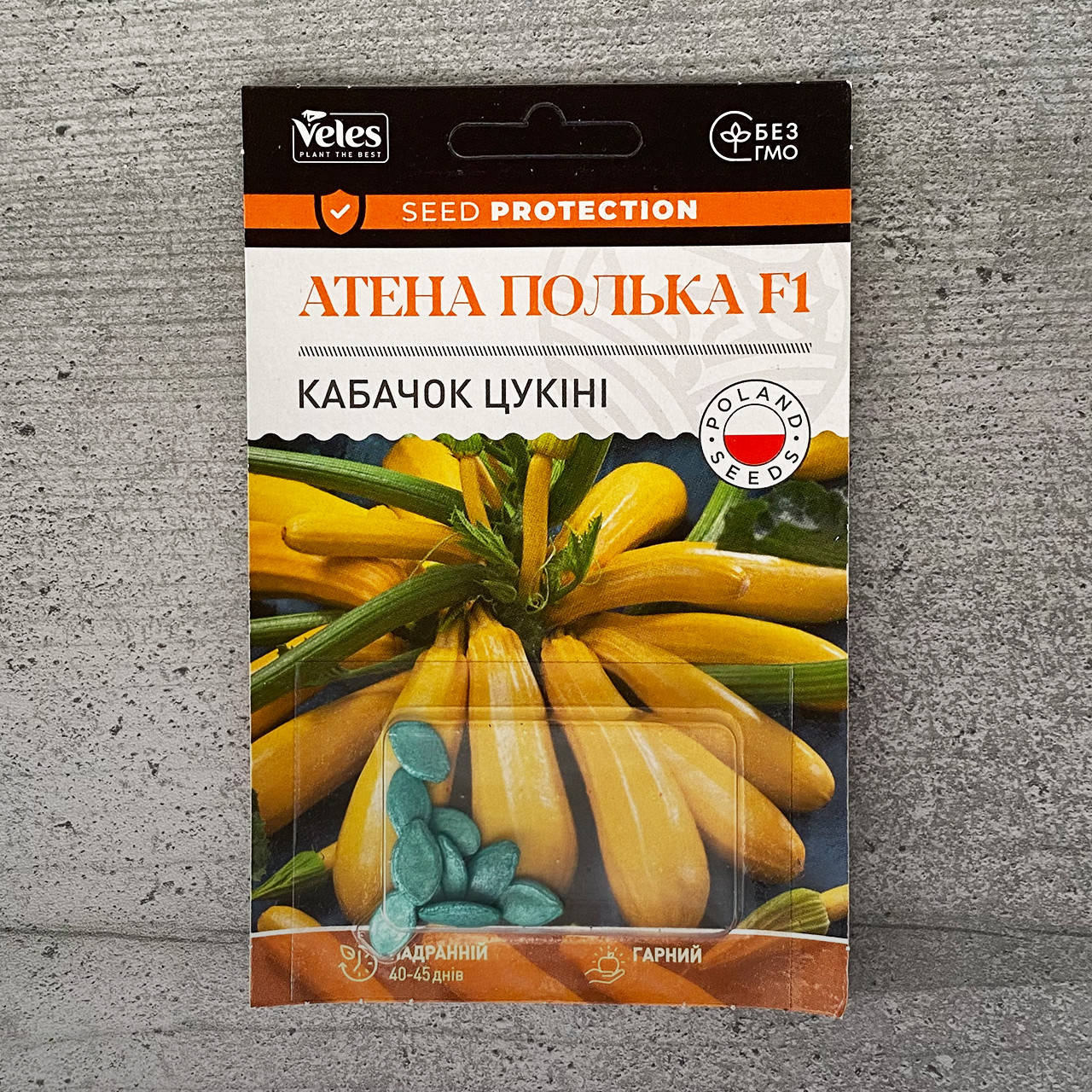 

Кабачок Атена Полька F1 10 шт инкрустированные семена Велес