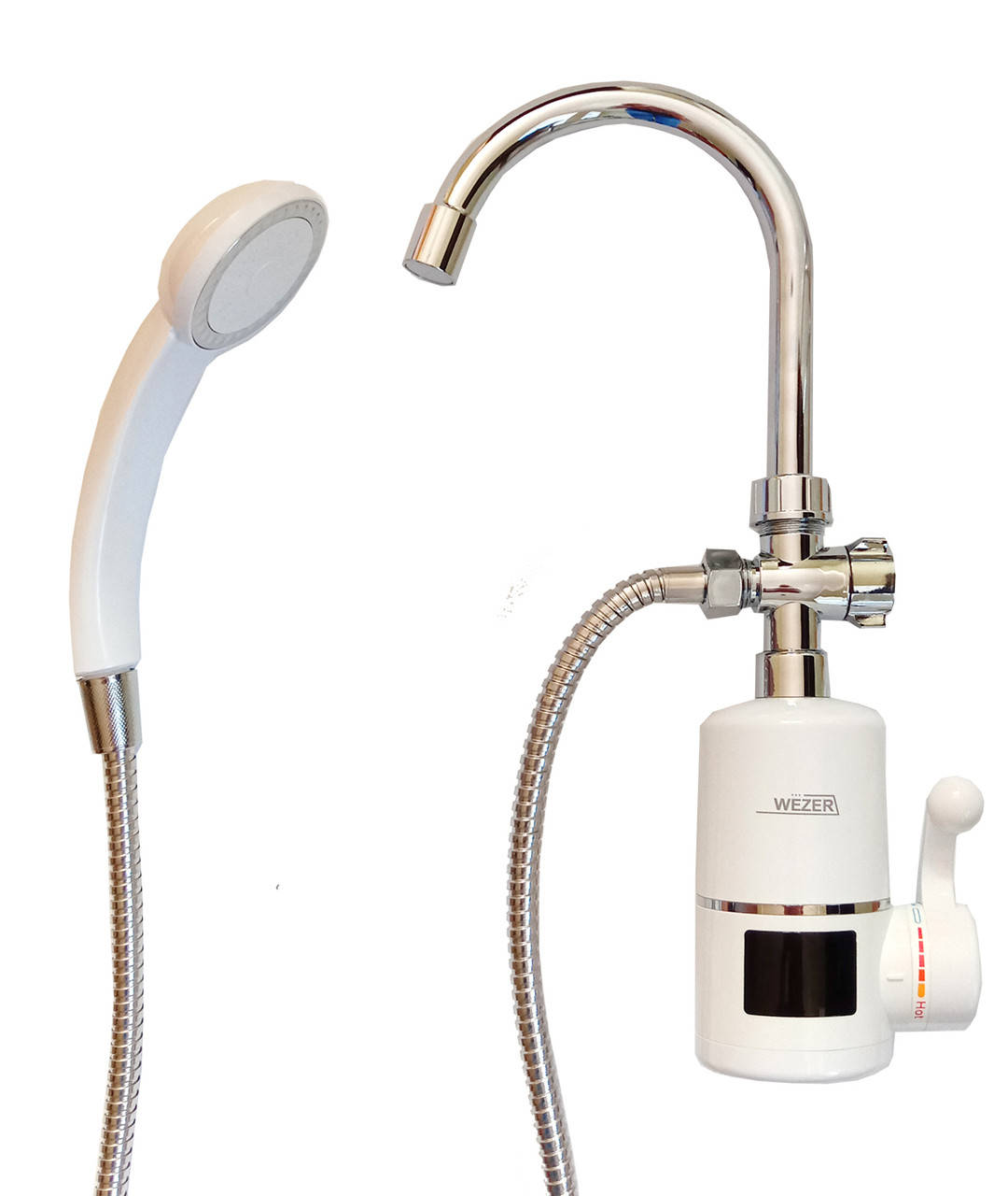 

Проточный водонагреватель ванная SDR-B05WST гусак ухо, настенный (с датчиком темп.) 1/10