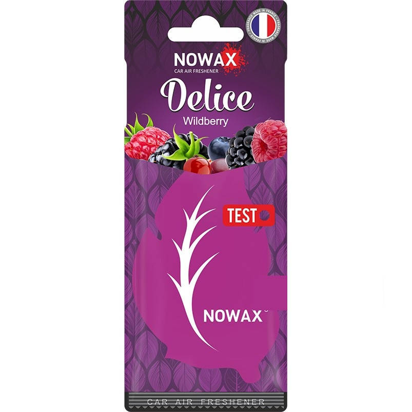 

Ароматизатор повітря целюлозний Nowax серія Delice - Wildberry (50шт/упп)