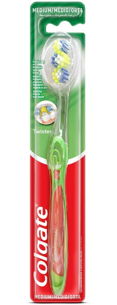 

Colgate зубная щетка средней жесткости Twister Medium 1 шт