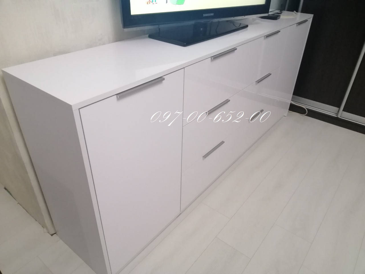 

Комод Рома 200 см MiroMark белый глянец