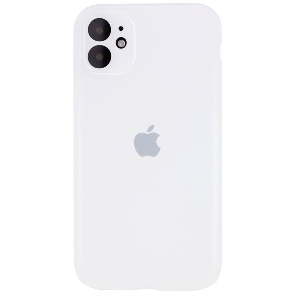 

Силиконовый Чехол на iPhone 11 6.1" полная защита камеры Silicone Case 100% Белый