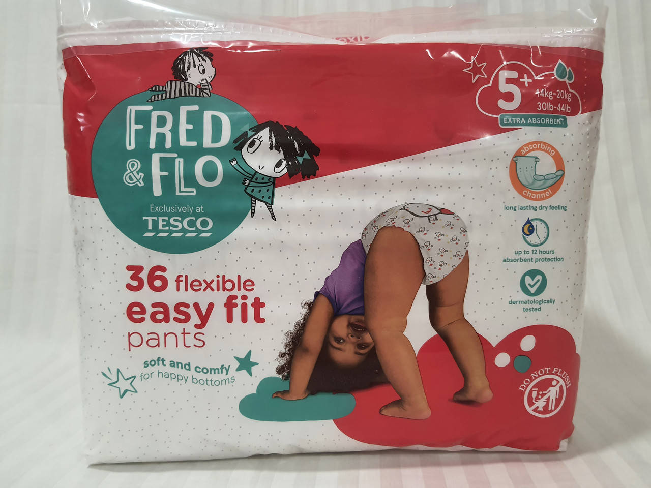 

Подгузники-трусики Fred&Flo (Tesco) pants 5+ (14-20кг) в упаковке 36 шт., Белый