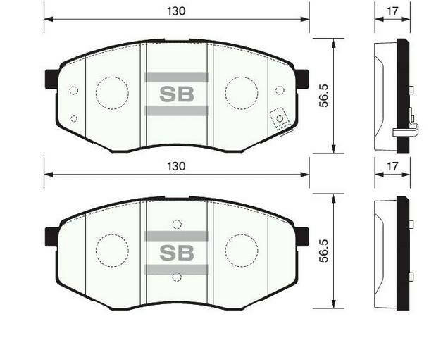 

Колодки передние тормозные Sonata (YF), Hi-Q (SP1374)