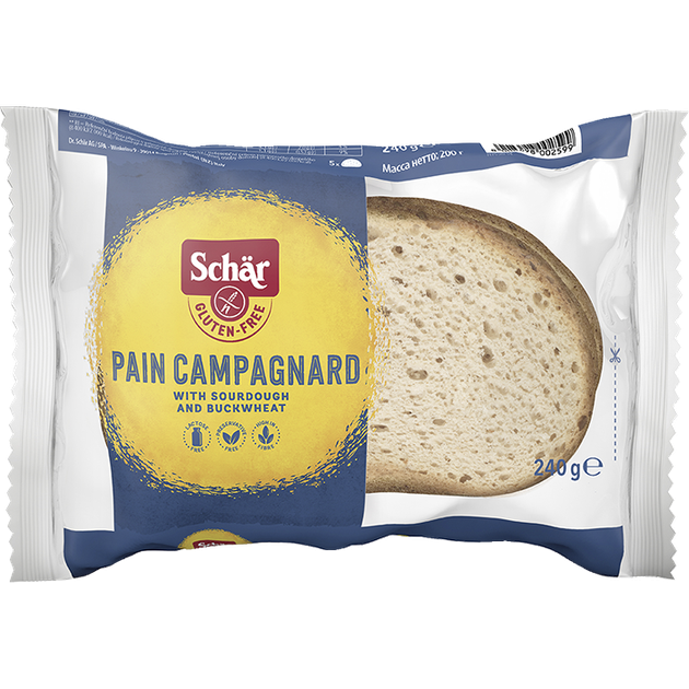 

Хлеб деревенский без глютена "Pain Campagnard" Dr. Schar 240 г