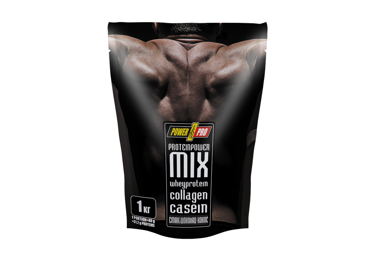 

Протеин и смесь коллагена и козеина Protein Power Mix Casein, вкус ШОКОЛАД-КОКОС, 1 кг