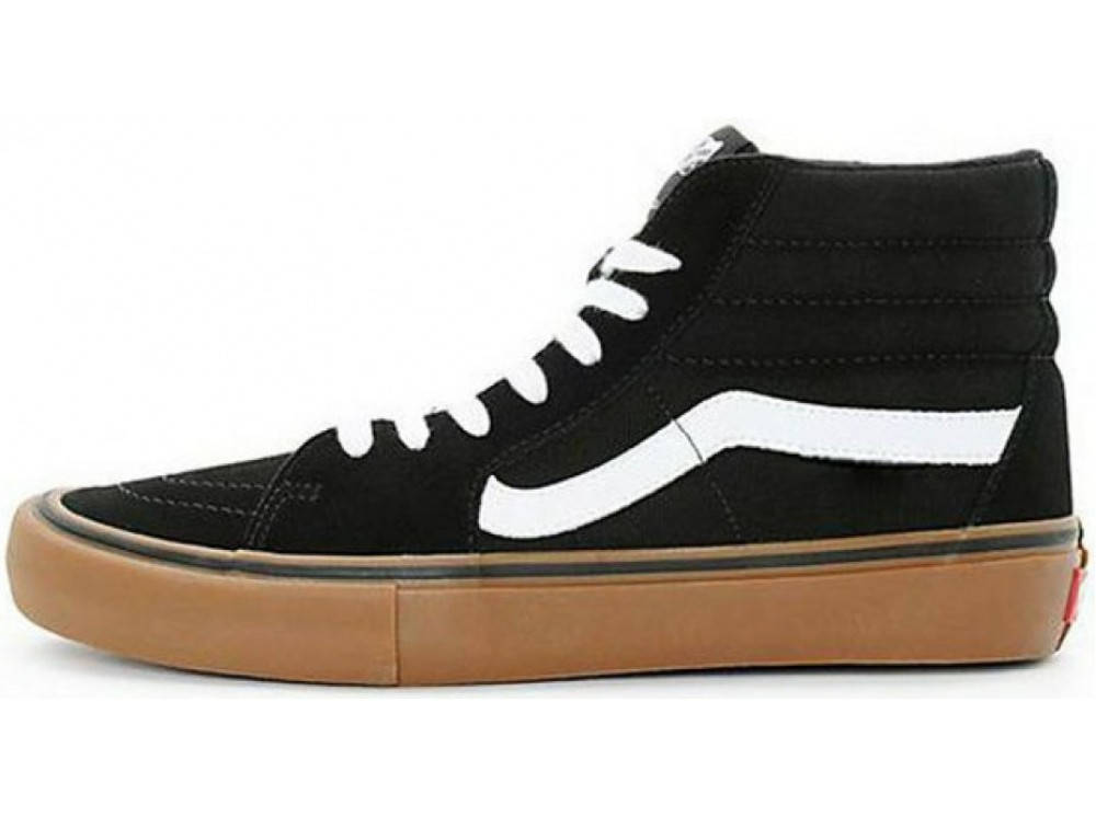 

Кеды Vans Sk8-Hi Black Gum (ванс олд скул высокие, черные) 44.5, Черный